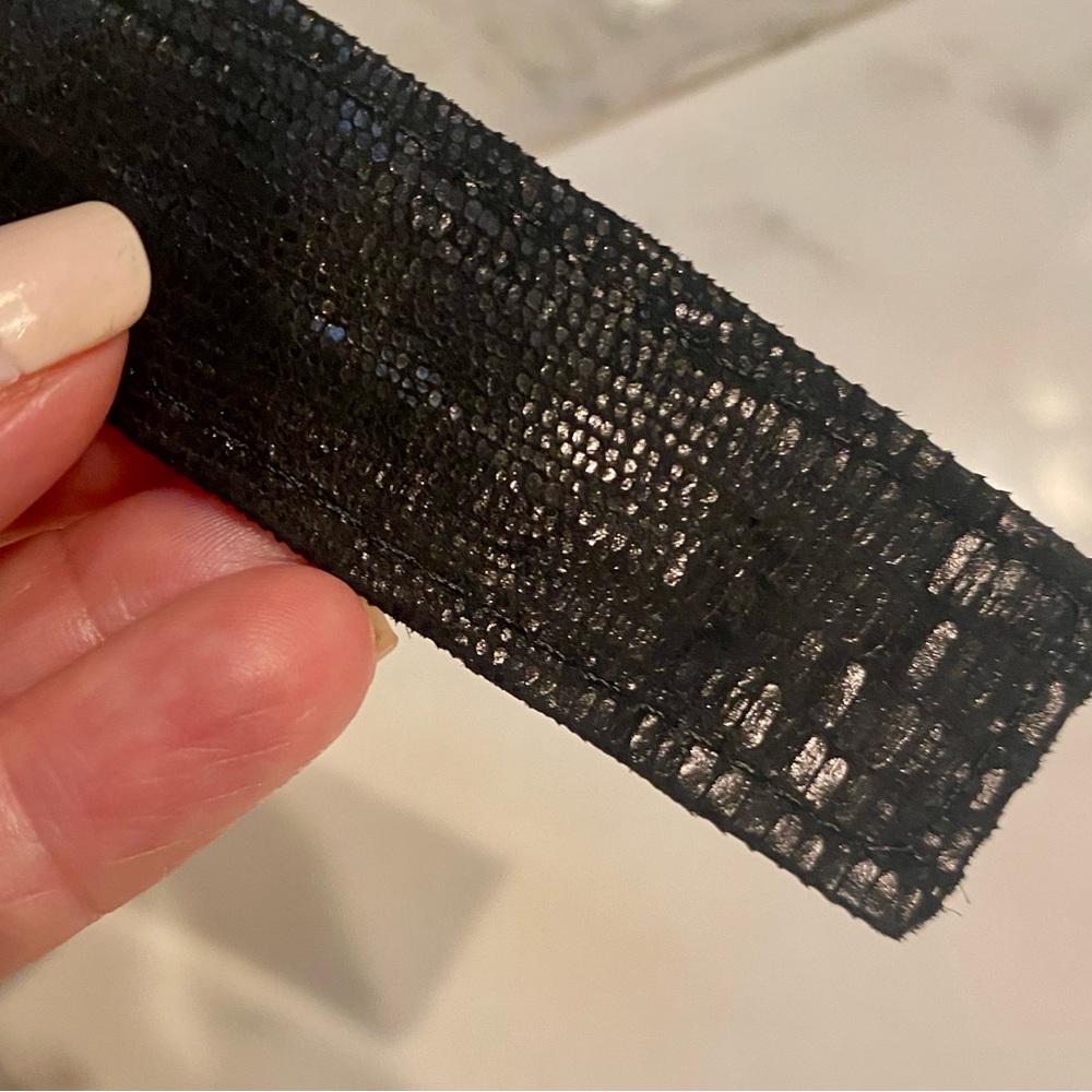 Black Python Leatherette Vegan Friendly Sash. - image 3